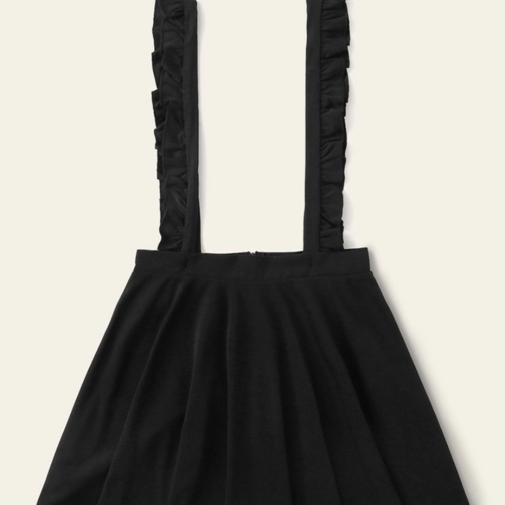 SHEIN Ruffle Hem Frill Trim Straps Skirt